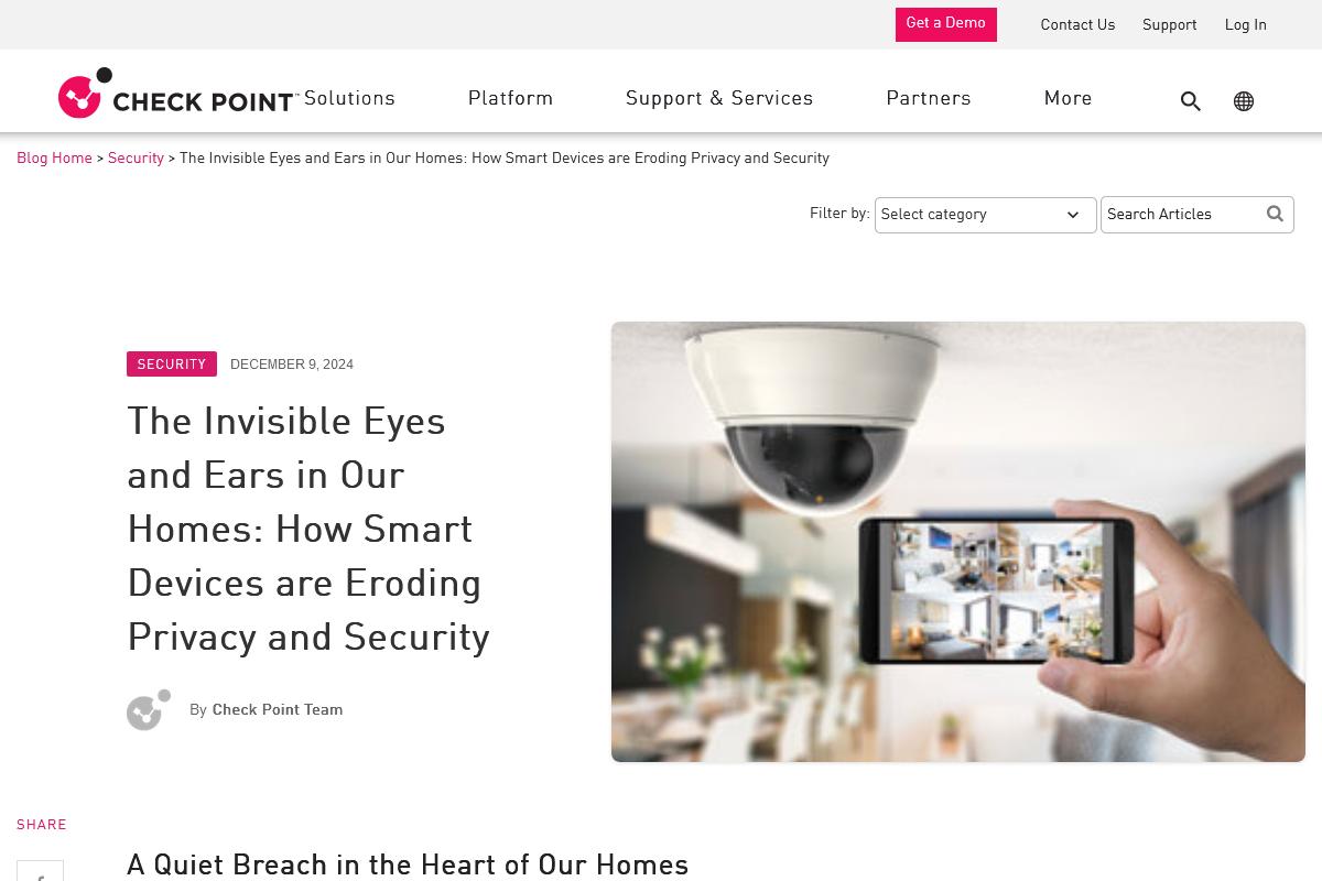 The Invisible Eyes and Ears in Our Homes: How Smart Devices are Eroding Privacy and Security - Check Point Blog