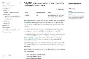 Windows 11バージョン24H2、ゲーム応答不能の不具合