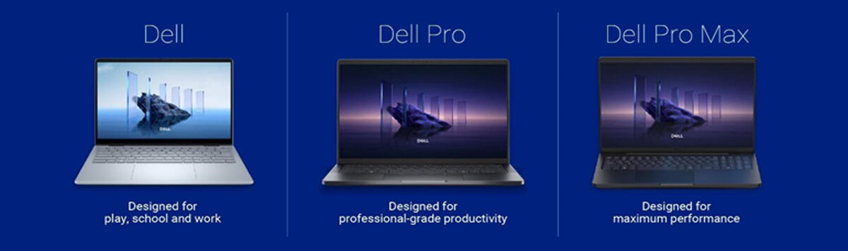 Dellブランドの3つの製品カテゴリ