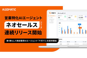 Algomatic、営業特化AIエージェント「ネオシリーズ」 - 第1弾は商談獲得エージェント