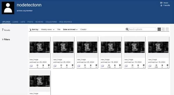 インターネットアーカイブに保存された悪意のある画像の例 - 引用：HP