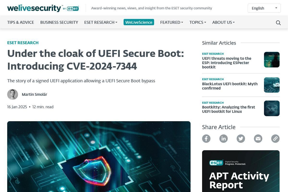 Under the cloak of UEFI Secure Boot: Introducing CVE-2024-7344