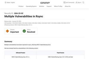 QNAP、「rsync」の緊急脆弱性の影響でバックアップアプリを修正