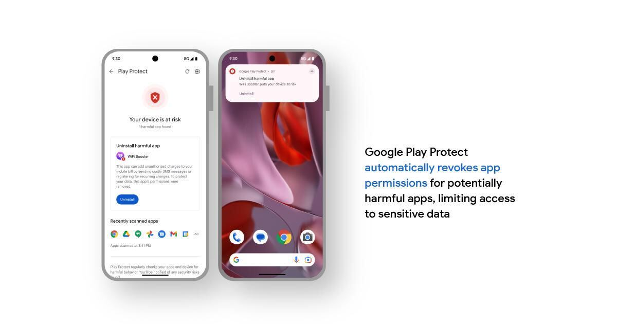 潜在的に危険なアプリの権限は自動的に取り消される - 引用：Google