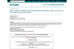 D-Linkがルータの脆弱性情報更新、製品の使用中止・交換を再度呼びかけ
