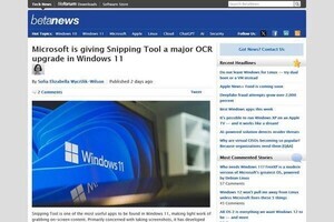 Windows 11のSnipping Tool、画面からテキストをコピーする機能登場