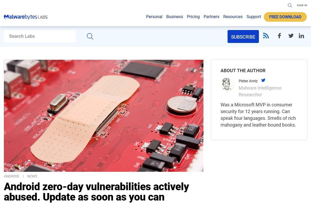 Android zero-day vulnerabilities actively abused. Update as soon as you can｜Malwarebytes