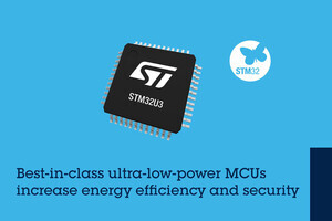 ST、動作時消費電力を最小10μA/MHzに抑えた低消費電力マイコン「STM32U3」を発表