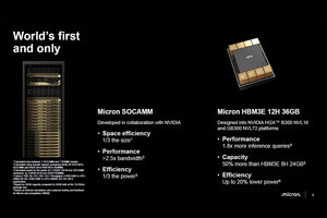 MicronのHBM3EがNVIDIAに採用、独自規格のAIサーバ向けメモリ「SOCAMM」の出荷も開始