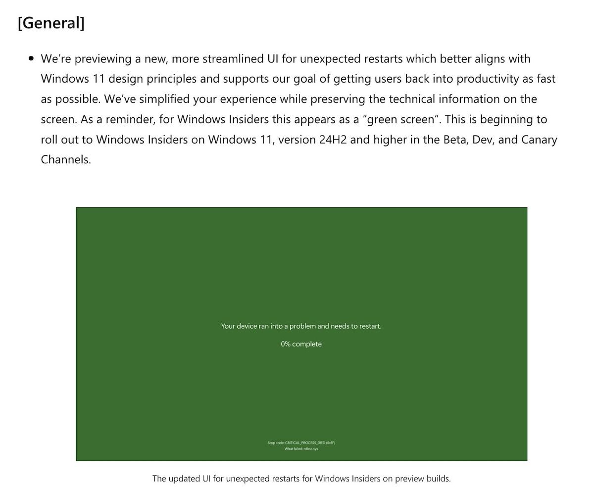Microsoftがブルースクリーン画面のデザイン変更をアナウンス