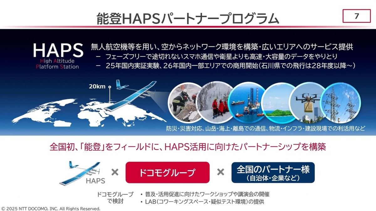 能登HAPSパートナープログラムの概要