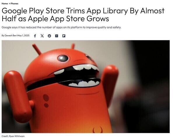 Google Playストアのアプリ数半減、品質重視への転換で信頼回復狙う