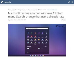 Windows検索からストアアプリのインストールが可能に、ユーザーは反発