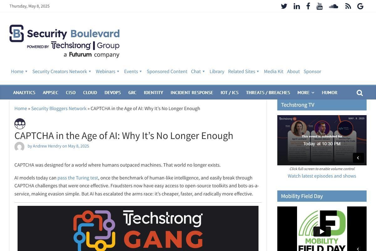 CAPTCHA in the Age of AI: Why It’s No Longer Enough - Security Boulevard