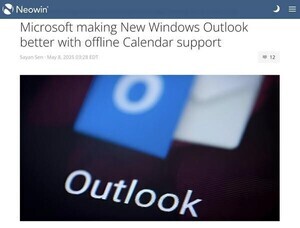 新しいOutlookがカレンダーのオフライン利用をサポート