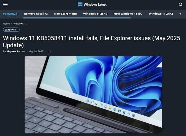 Windows 11で更新プログラムKB5058411がインストールできない問題発生か？