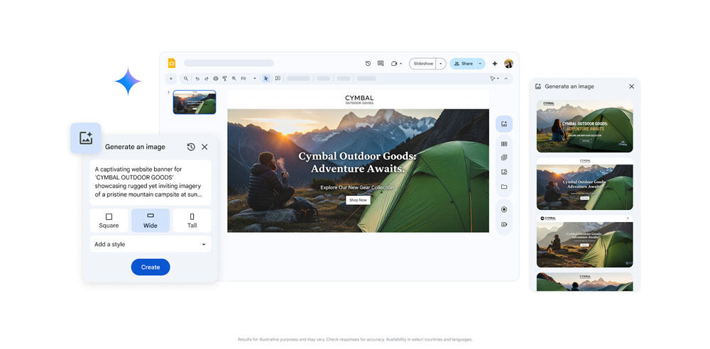 Imagen 4で生成された画像は、製品モックアップやマーケティング資料におけるスペルやテキストレンダリングが改善されるという