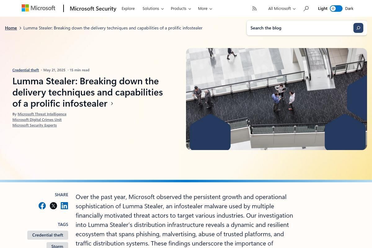 Lumma Stealer: Breaking down the delivery techniques and capabilities of a prolific infostealer｜Microsoft Security Blog