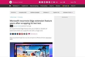 Microsoft Edgeの拡張機能に「一括無効ボタン」登場
