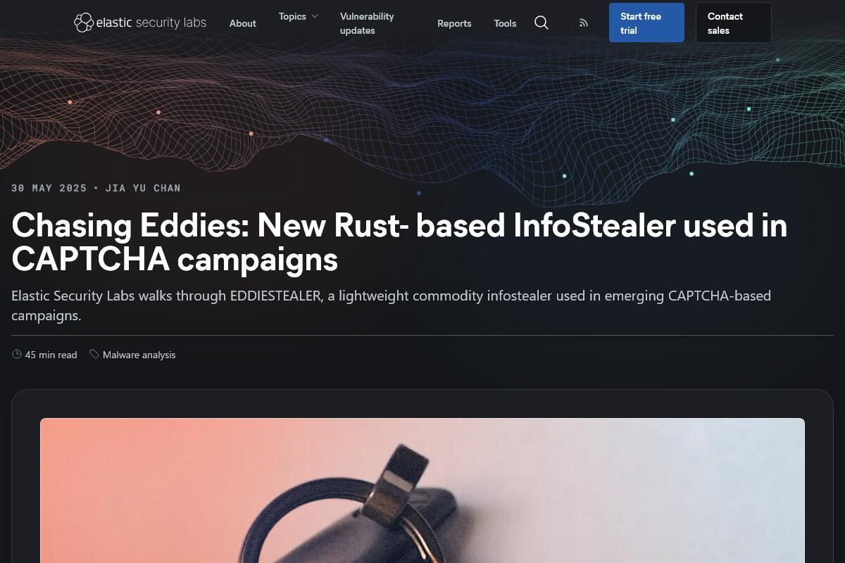 Chasing Eddies: New Rust-based InfoStealer used in CAPTCHA campaigns — Elastic Security Labs