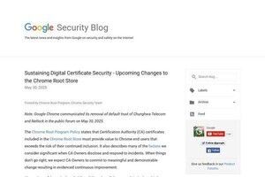 Google Chromeから2つの認証局(CA)排除、8月から警告対象に