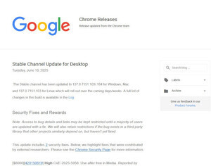 Google Chromeの解放済みメモリ使用やStreamline NX V3 PC Clientに関する脆弱性など - JPCERT/CCレポート