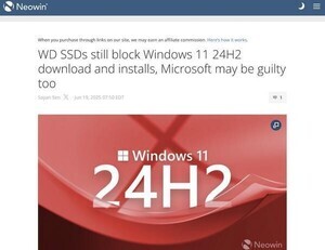 Windows 11 24H2におけるWD製SSDのセーフガードホールドを回避する方法