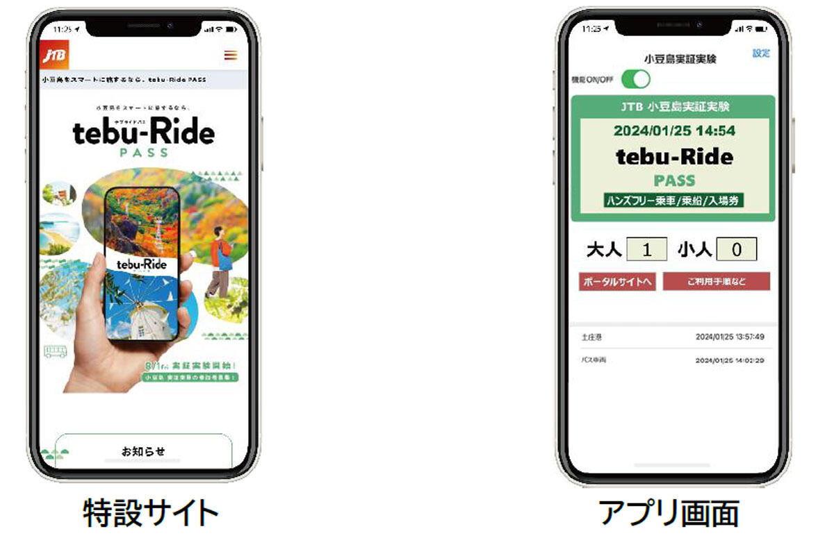 「tebu-Ride PASS」提供イメージ
