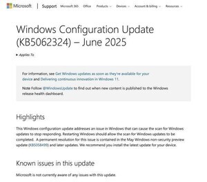 Windows 11 24H2でWindows Updateが停止する問題、修正