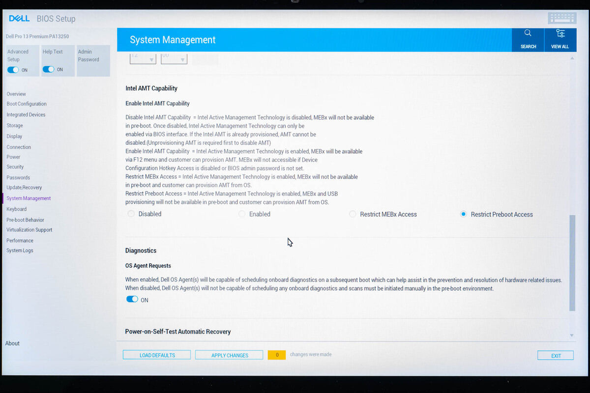 vPro対応のCPUを搭載しているので、Intel AMTなどリモート管理機能にも対応している