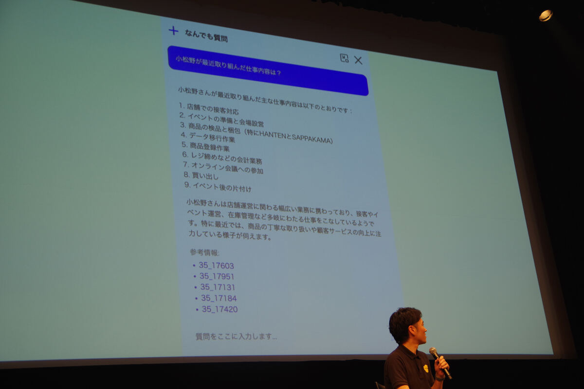 社員の働きが可視化される