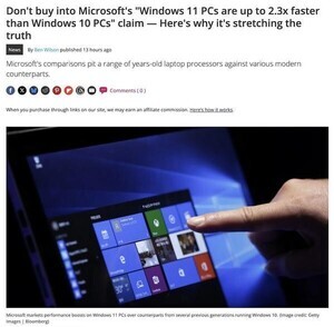 「Windows 11が2.3倍高速」というMicrosoftの主張は鵜呑みにしてはいけない？