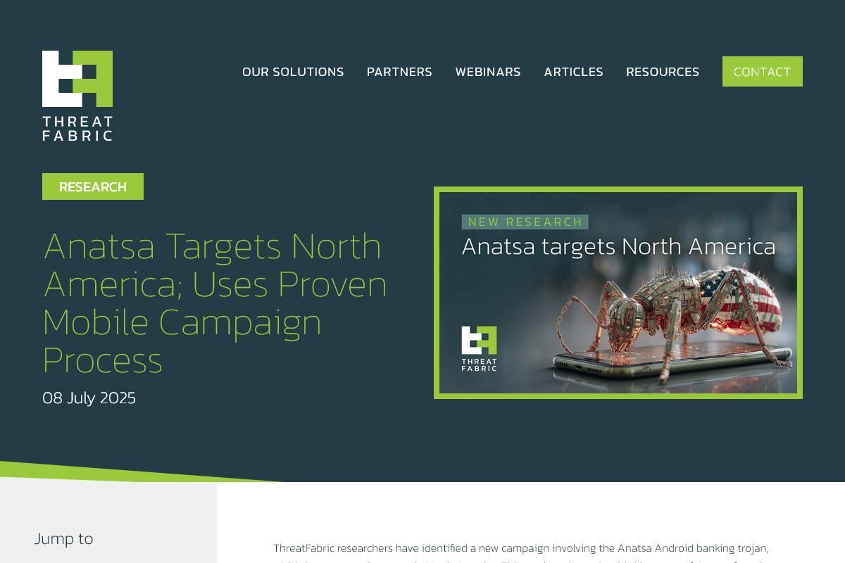 Anatsa Targets North America; Uses Proven Mobile Campaign Process