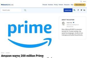 Amazonプライム会員を狙うフィッシングメールが急増、注意を