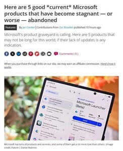Microsoftの消え去りそうな製品5選