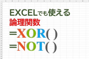 定時で上がろう! Excel関数の底力 第48回 使いどころが難しい? 関数XORと関数NOTの動作