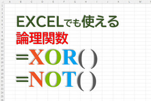 定時で上がろう! Excel関数の底力 第48回 使いどころが難しい? 関数XORと関数NOTの動作