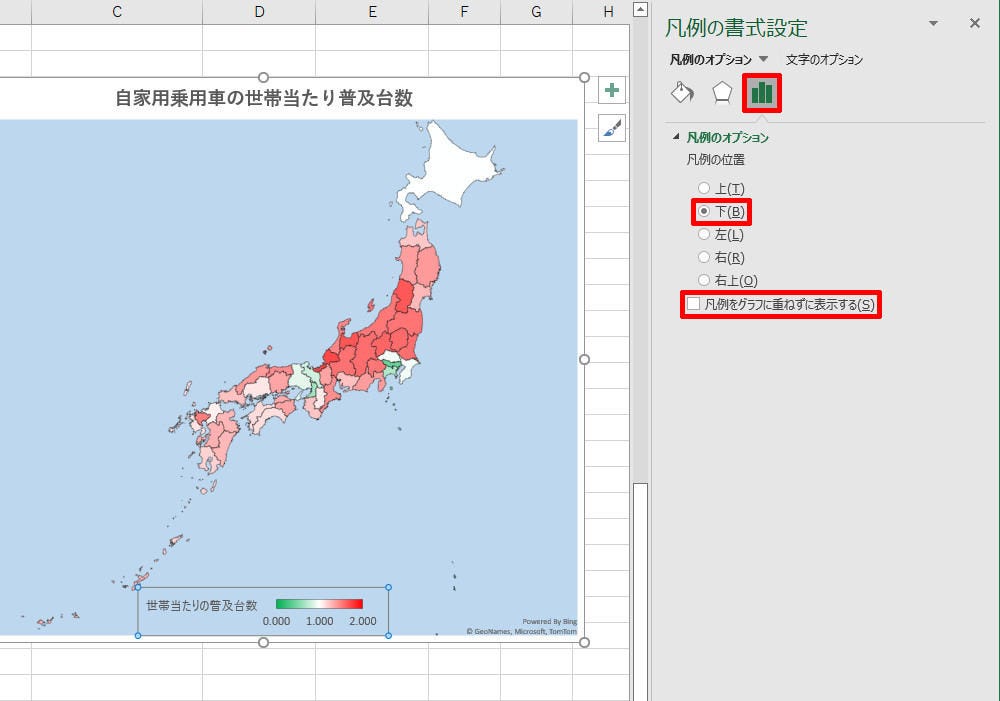 塗り分け地図を手軽に作成できる マップ グラフ 作り方で変わる Excelグラフ実践テク 41 Tech テックプラス