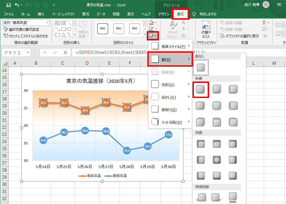 折れ線グラフ をより雰囲気のあるデザインに 作り方で変わる Excelグラフ実践テク 9 Tech テックプラス