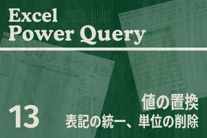 Excelをノーコードで自動化しよう! パワークエリの教科書 第13回 意外と使える「値の置換」 表記を統一する