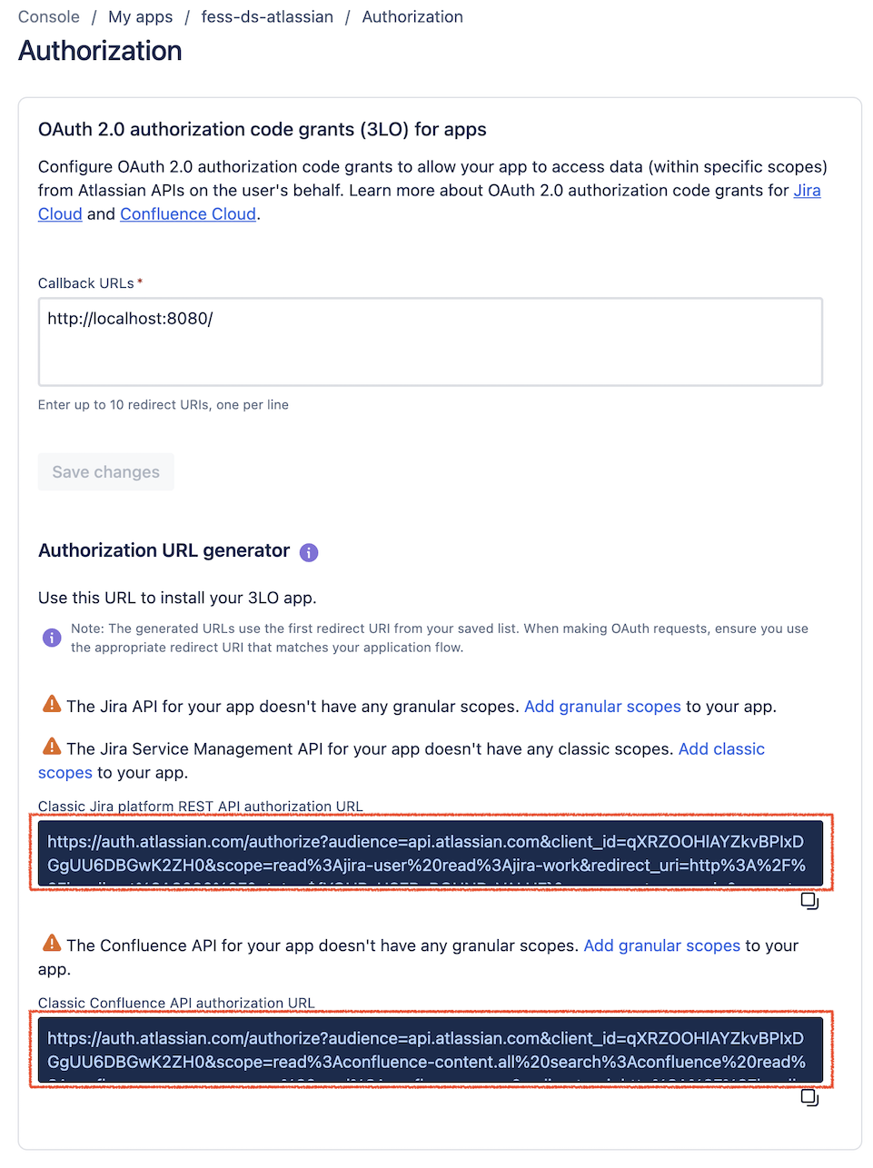 Authorization URL