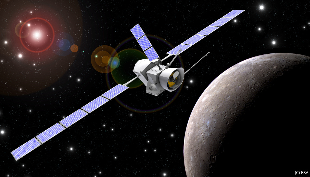 水星探査機「ベピコロンボ」の想像図