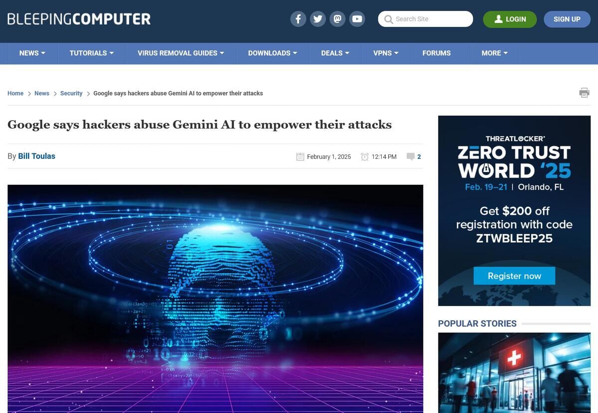 Google says hackers abuse Gemini AI to empower their attacks