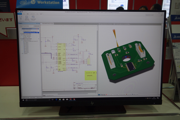 SOLIDWORKS PCBのデモの様子