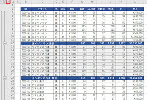 Excelデータ分析の基本ワザ  第26回 「小計」を使って集計した表を見やすくするには？