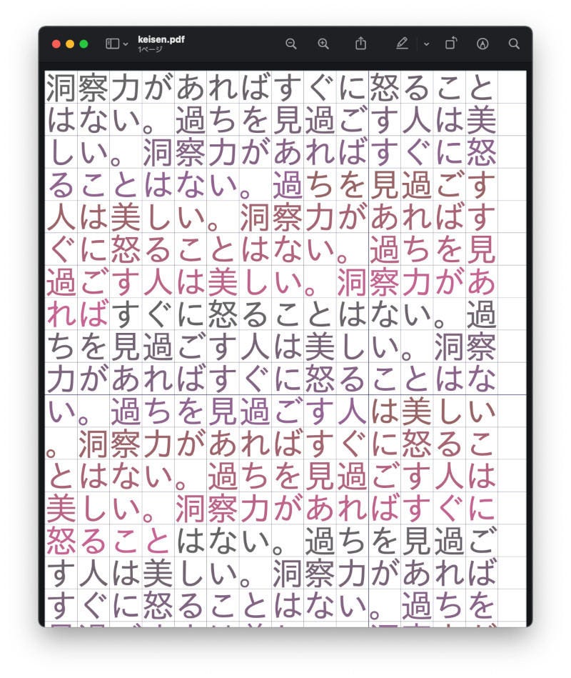 Go言語PDFを書き込んだところ