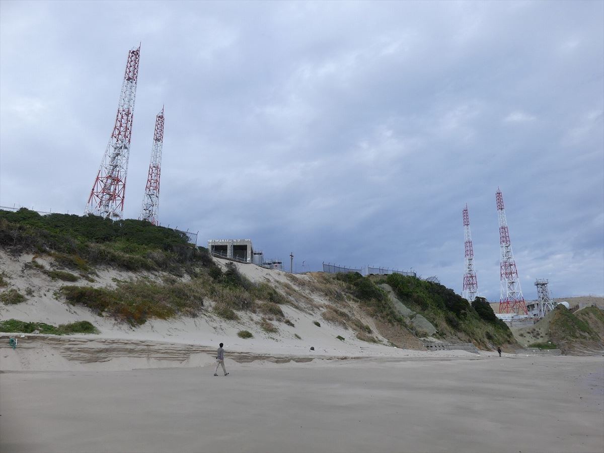 大崎海岸から見た射点