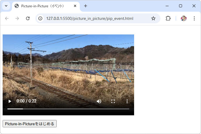 図5 Picture-in-Pictureイベントの捕捉