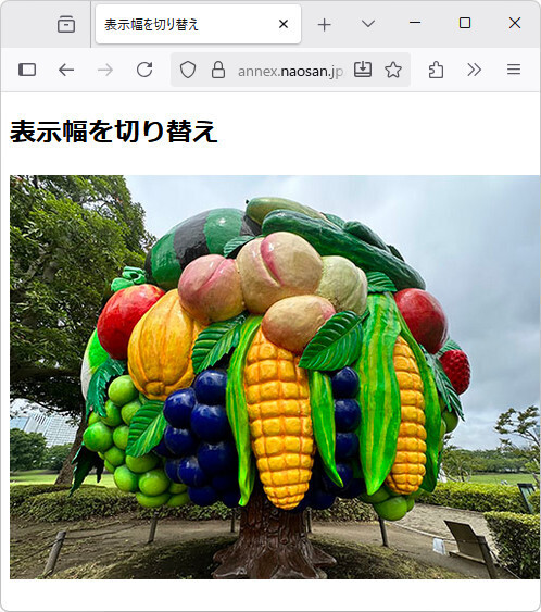 図5：表示幅の切り替え