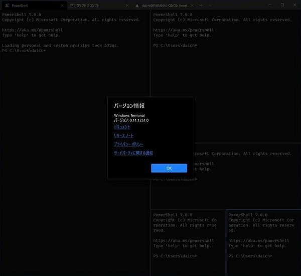 Windows Terminal Release Candidate v0.11.1251.0